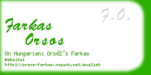 farkas orsos business card